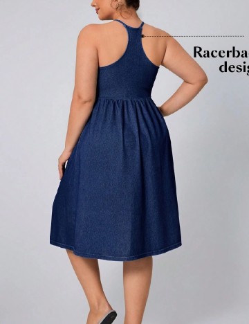 Rochie medie SHEIN CURVE, bleumarin