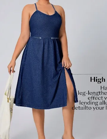 Rochie medie SHEIN CURVE, bleumarin