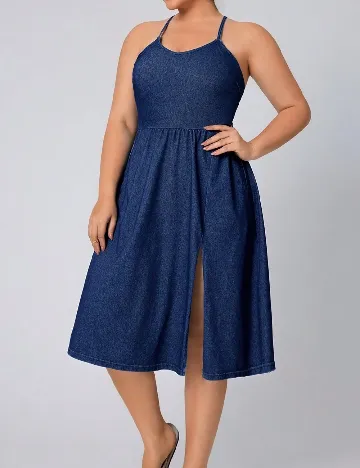 Rochie medie SHEIN CURVE, bleumarin