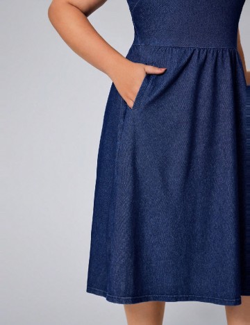 Rochie medie SHEIN CURVE, bleumarin