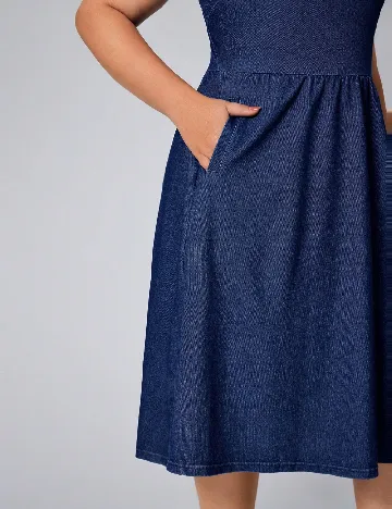 Rochie medie SHEIN CURVE, bleumarin