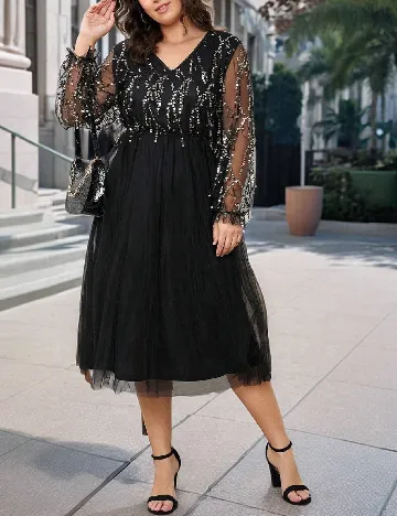 Rochie medie SHEIN CURVE, negru