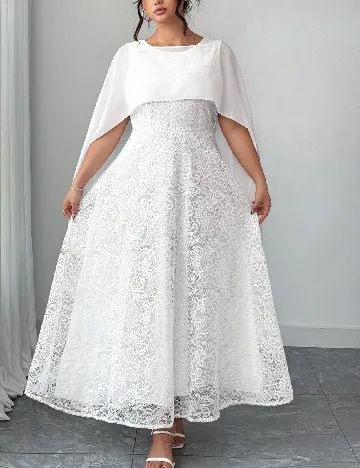 Rochie lunga SHEIN CURVE, alb