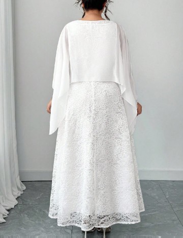 Rochie lunga SHEIN CURVE, alb