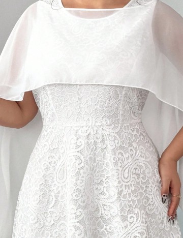 Rochie lunga SHEIN CURVE, alb