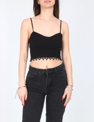 Top Bershka, negru