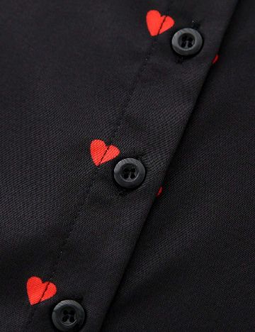 Camasa Shein Kids, negru/rosu