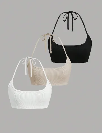 Set topuri 3 bucati SHEIN, mix culori