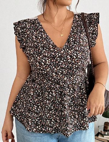 Bluza SHEIN CURVE, floral print