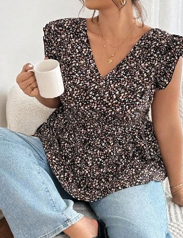 Bluza SHEIN CURVE, floral print