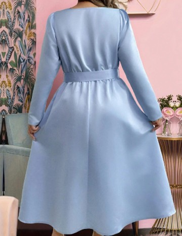Rochie medie SHEIN CURVE, albastru