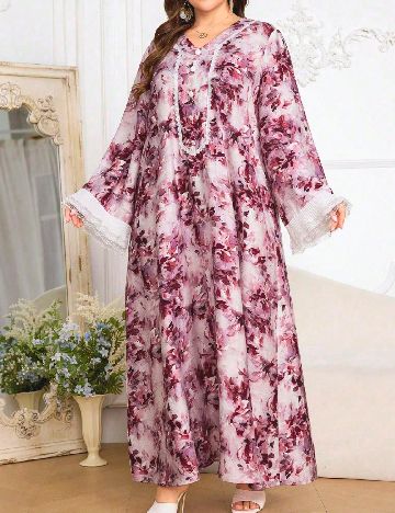 Rochie lunga SHEIN CURVE, roz