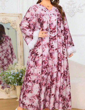 Rochie lunga SHEIN CURVE, roz