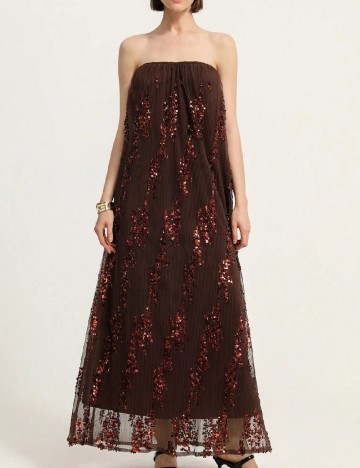 Rochie lunga SHEIN, maro