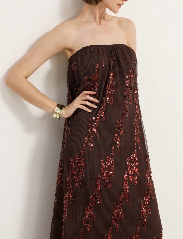 Rochie lunga SHEIN, maro
