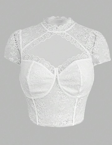 Top SHEIN CURVE, alb