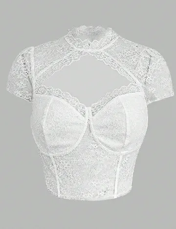 Top SHEIN CURVE, alb