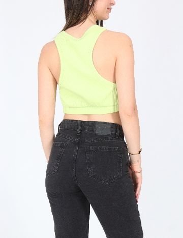 Top Zara, verde neon