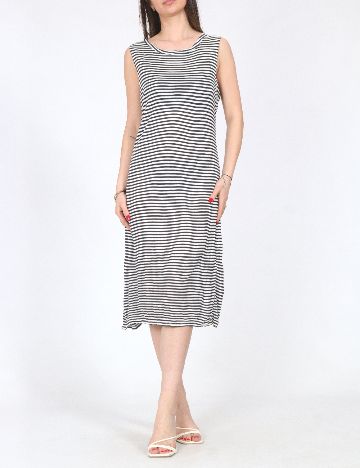 Rochie medie Zara, alb/albastru