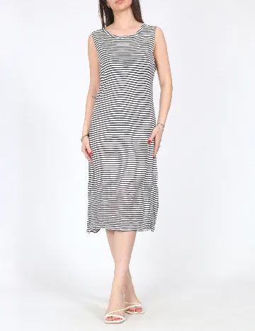 Rochie medie Zara, alb/albastru