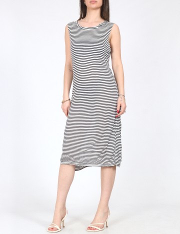 Rochie medie Zara, alb/albastru