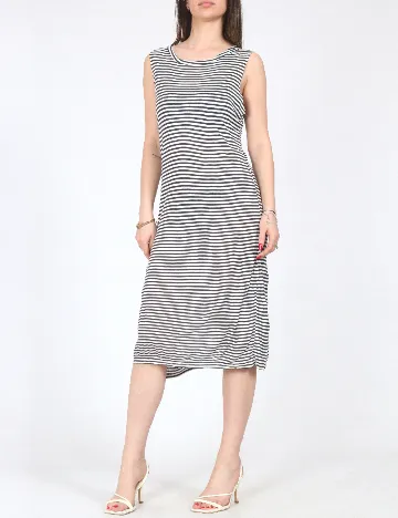 Rochie medie Zara, alb/albastru