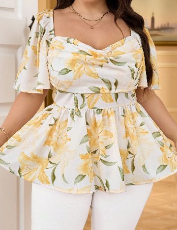 Bluza SHEIN CURVE, alb