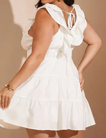 Rochie scurta SHEIN CURVE, alb