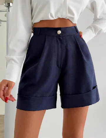 Pantaloni scurti SHEIN, bleumarin inchis