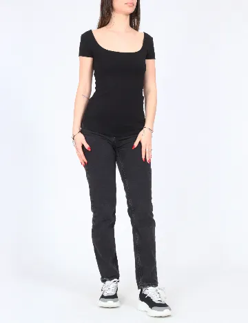 Top Bershka, negru