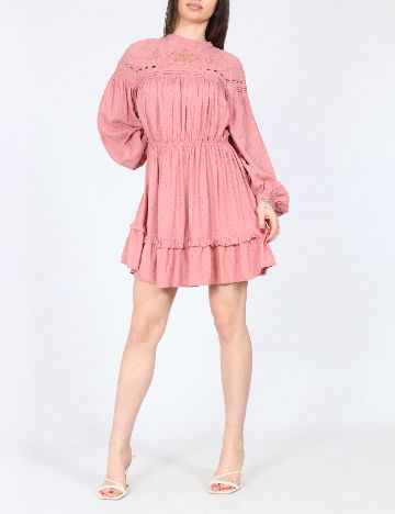 Rochie scurta Zara, roz pudra