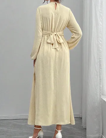 Rochie lunga SHEIN Maternity, crem