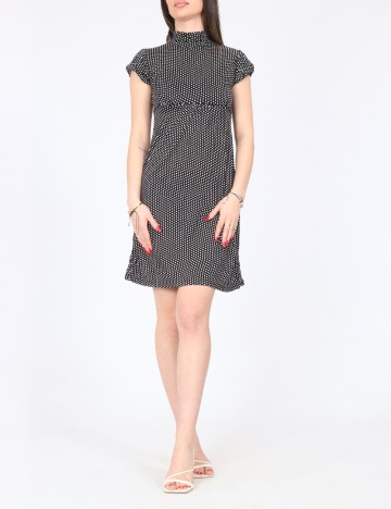 Rochie scurta Bershka, negru/alb