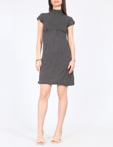 Rochie scurta Bershka, negru/alb
