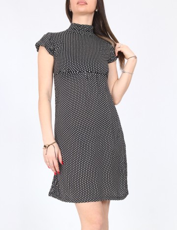 Rochie scurta Bershka, negru/alb