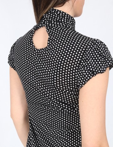 Rochie scurta Bershka, negru/alb