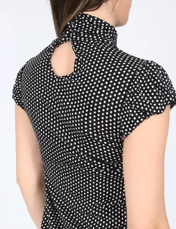 Rochie scurta Bershka, negru/alb