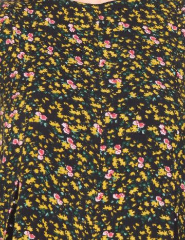 Salopeta Zara, negru floral