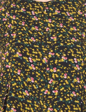 Salopeta Zara, negru floral