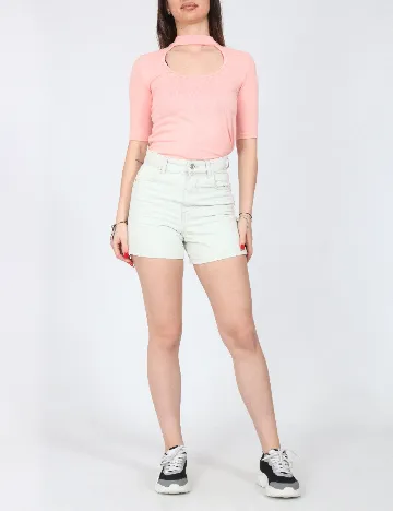 Pantaloni scurti Zara, albastru deschis