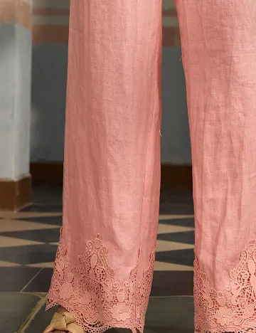 Pantaloni SHEIN, roz