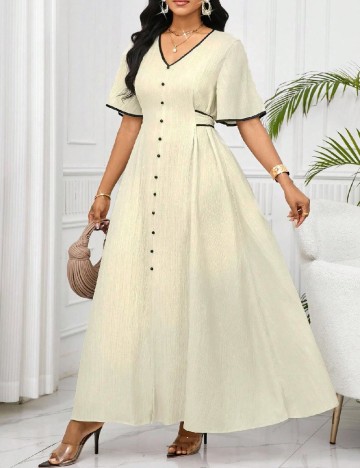 Rochie lunga SHEIN, crem