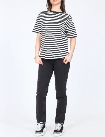Tricou Zara, alb/negru