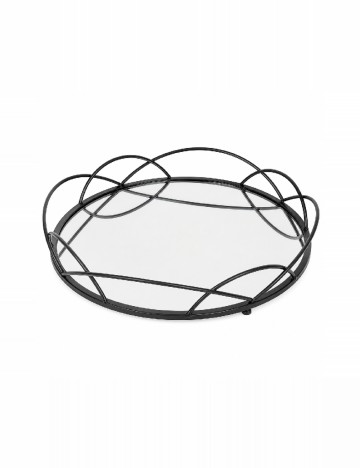 Tava decorativa cu oglinda Home Accents, negru