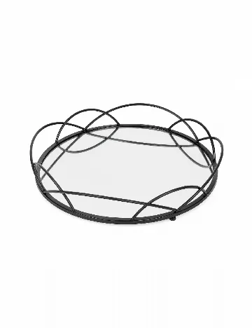 Tava decorativa cu oglinda Home Accents, negru