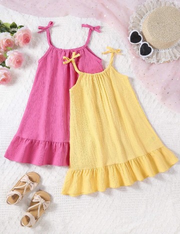 Set Rochii 2 bucati Shein Kids, mix culori