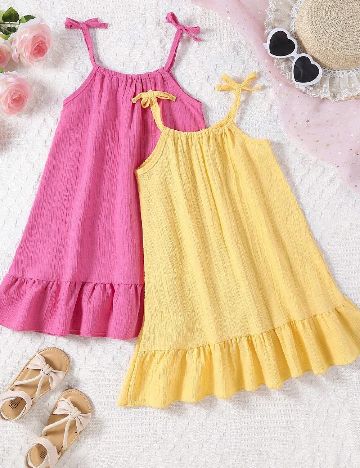 Set Rochii 2 bucati Shein Kids, mix culori