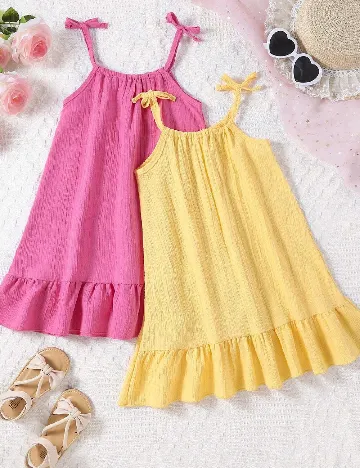 Set Rochii 2 bucati Shein Kids, mix culori