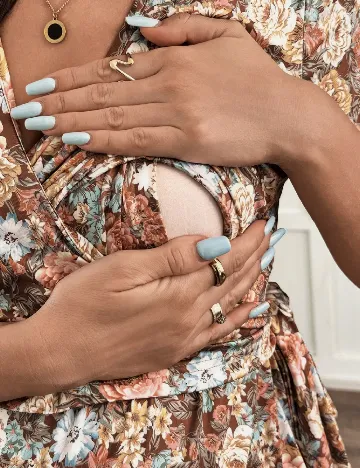 Rochie scurta SHEIN Maternity, floral print