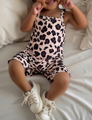 Salopeta Shein Kids, animal print